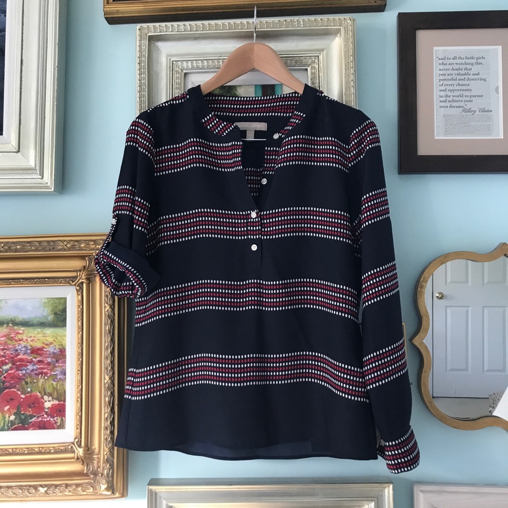 Banana Republic navy blouse